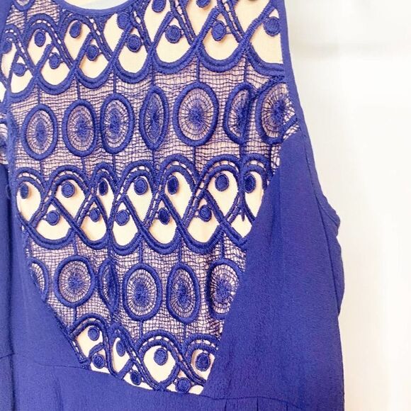 Blessed Are The Meek Blue Sleeveless Round Neck One Piece Romper Size Medium - Picture 3 of 8